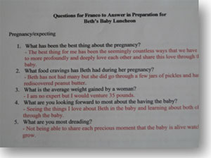 questions for the baby shower